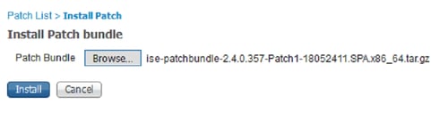 Cisco ISE Patch Install