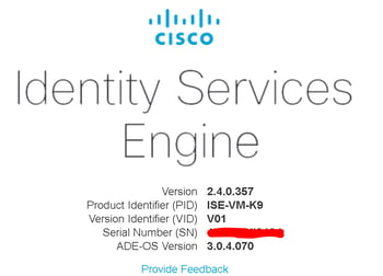 Cisco ISE Version 2.4.0.357