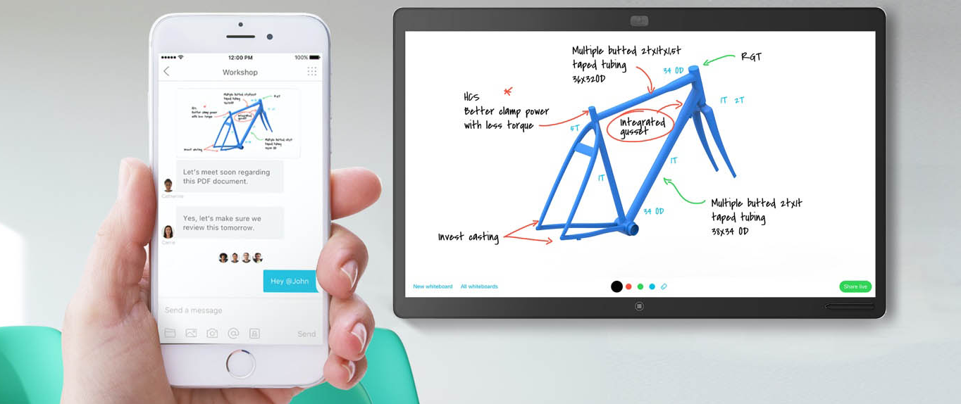 Cisco Spark Board—Digital white board and video conferencing device.