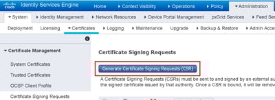 ISE Certificate Signing Request
