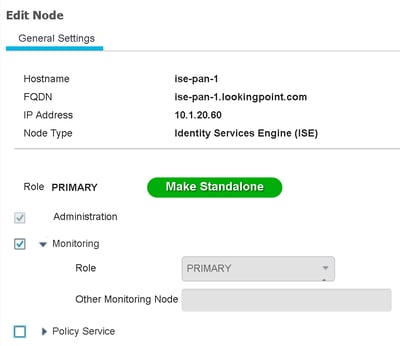 ISE edit node 2