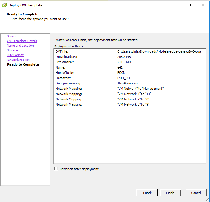 SDWAN Deploy OVF template