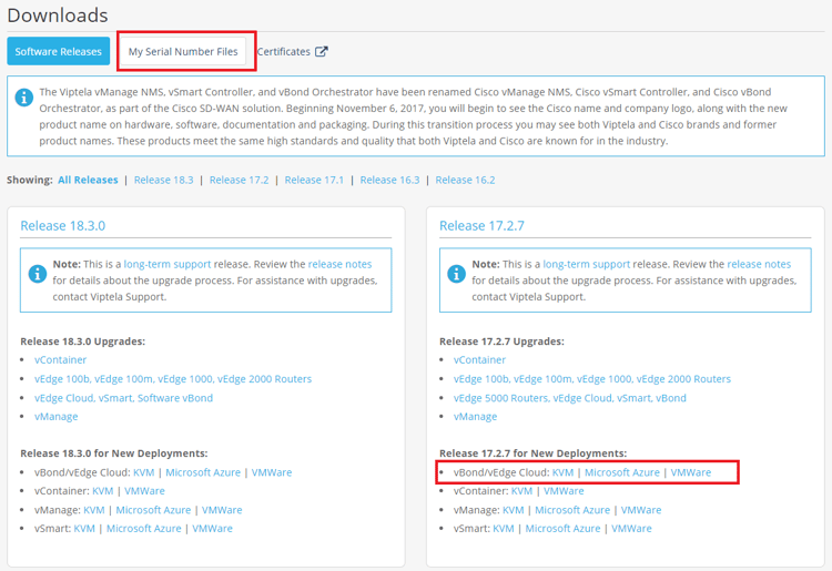 SDWAN vEdge Cloud 17.2.7 release