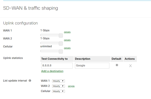 Adjust the actual speed of the circuits in Security & SD-WAN > Configure > SD-WAN & traffic shaping.