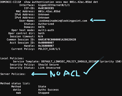 ISE Domain log