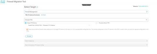Cisco FTD Firewall Migration Tool