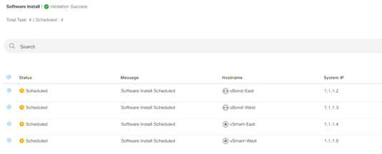 Upgrading Cisco SD-WAN vManage, vSmart, vBond, and vEdge