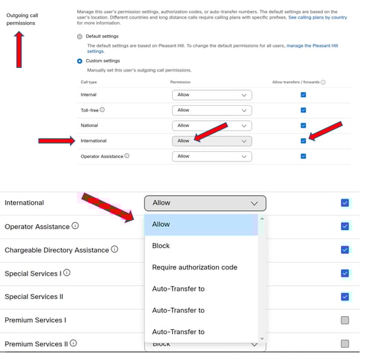 Enable International Calling For User's in Cisco Webex Control Hub