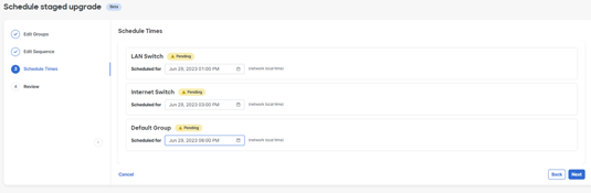 Cisco Meraki MS Switches firmware upgrades