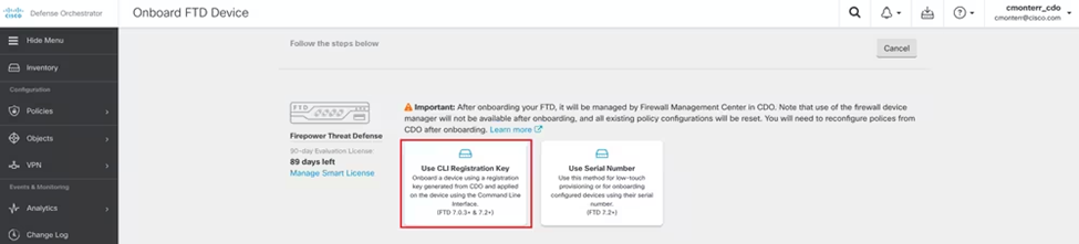 Cisco Cloud-Delivered Firewall Management Center