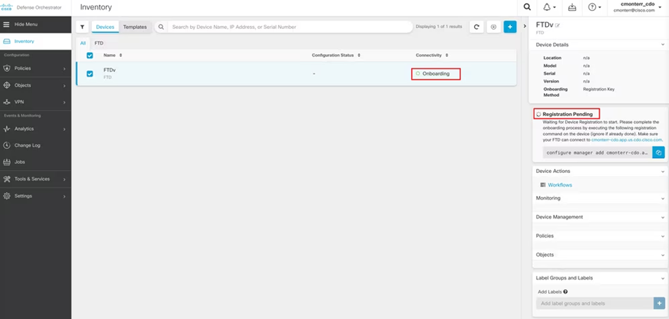 Cisco Cloud-Delivered Firewall Management Center