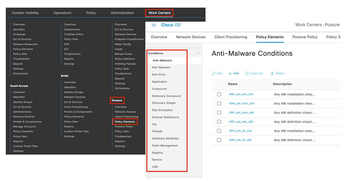 Cisco ISE: Posture with AnyConnect VPN - Available Posture Checks