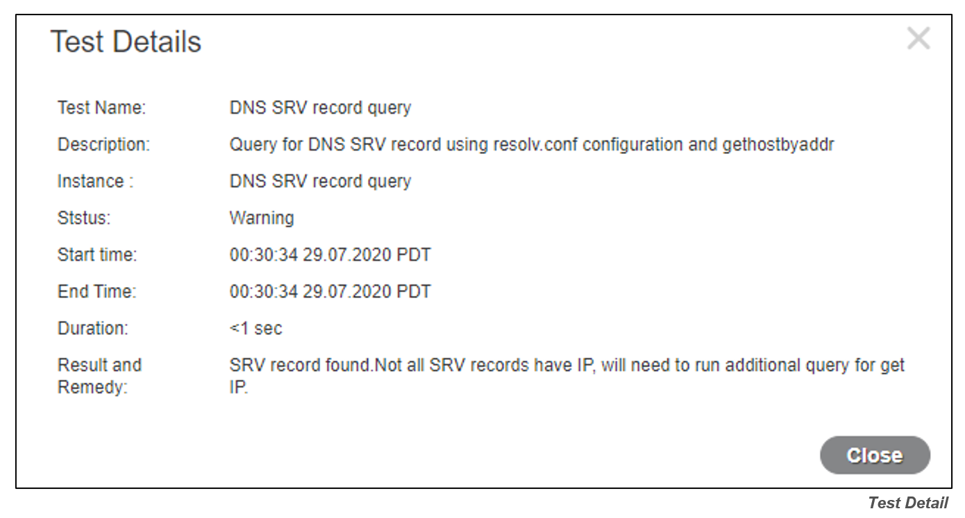 Cisco ISE AD Diagnostic SRV Record Query Alert
