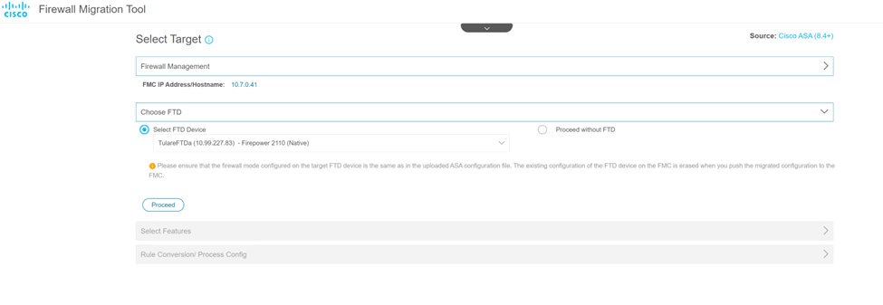 Cisco FTD Firewall Migration Tool