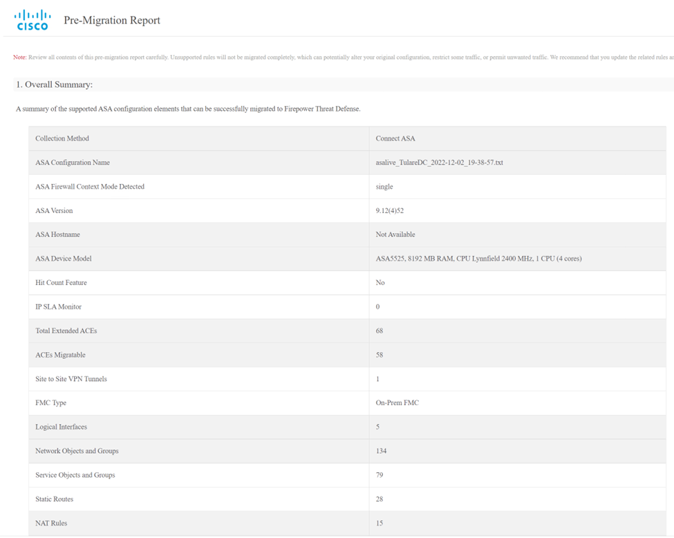 Cisco FTD Firewall Migration Tool