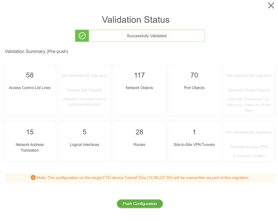 Cisco FTD Firewall Migration Tool