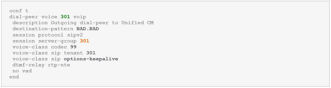 Cisco WebEx Calling: Local Gateway configuration to Unified CM