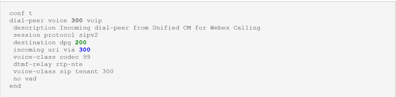 Cisco WebEx Calling: Local Gateway configuration to Unified CM