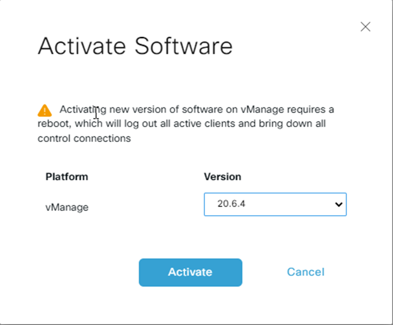 Upgrading Cisco SD-WAN vManage, vSmart, vBond, and vEdge