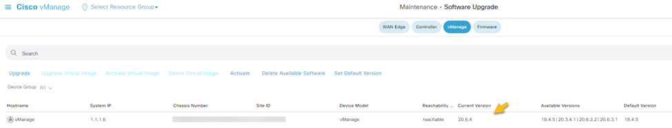 Upgrading Cisco SD-WAN vManage, vSmart, vBond, and vEdge