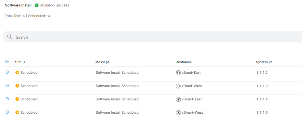 Upgrading Cisco SD-WAN vManage, vSmart, vBond, and vEdge