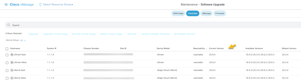 Upgrading Cisco SD-WAN vManage, vSmart, vBond, and vEdge