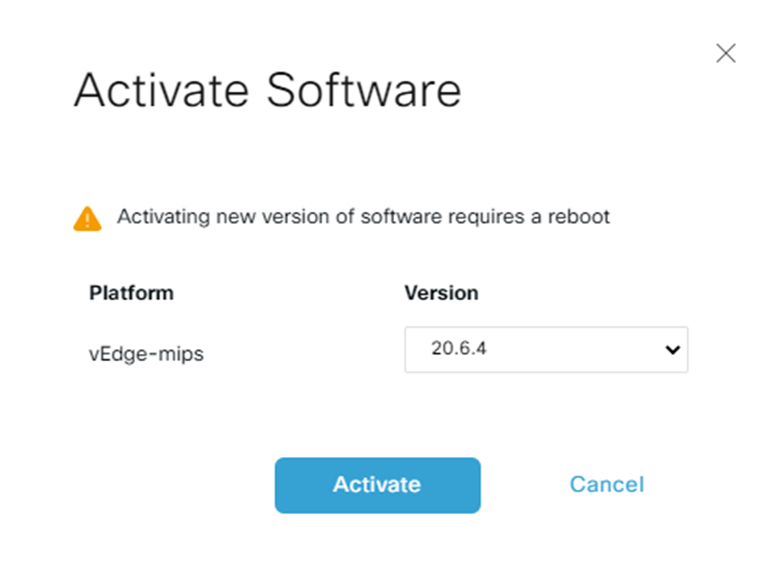 Upgrading Cisco SD-WAN vManage, vSmart, vBond, and vEdge