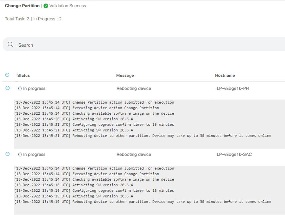 Upgrading Cisco SD-WAN vManage, vSmart, vBond, and vEdge