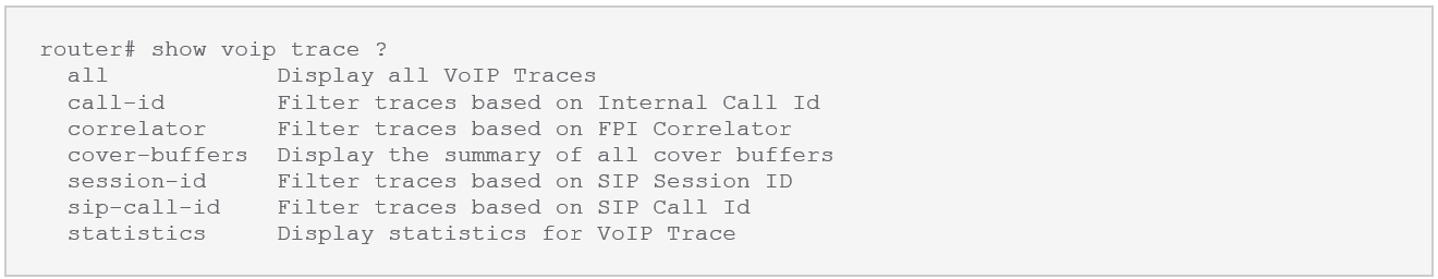 CUBE VOIP Trace Feature