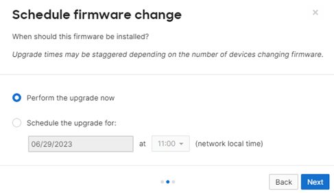 Cisco Meraki MS Switches firmware upgrades