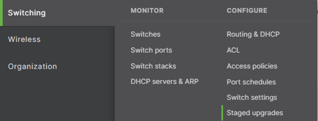 Cisco Meraki MS Switches firmware upgrades