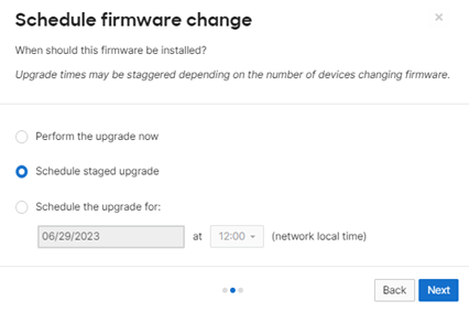 Cisco Meraki MS Switches firmware upgrades