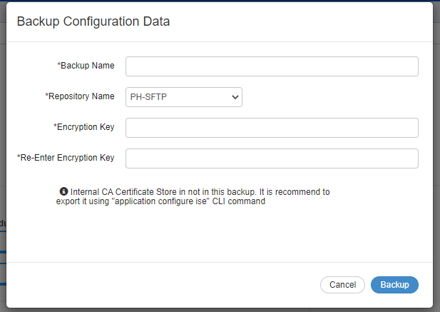 Cisco ISE Backup Procedure