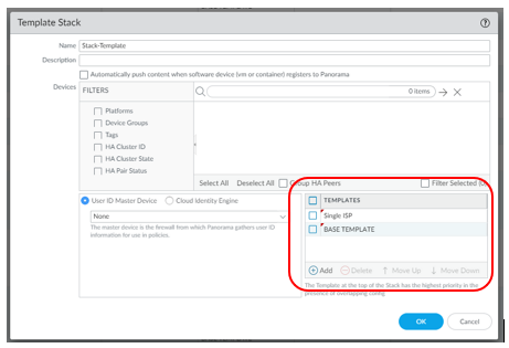 Palo Alto Networks Panorama with Template Stacks