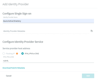 Setting up Rubrik SSO with Azure AD