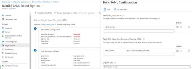 Setting up Rubrik SSO with Azure AD