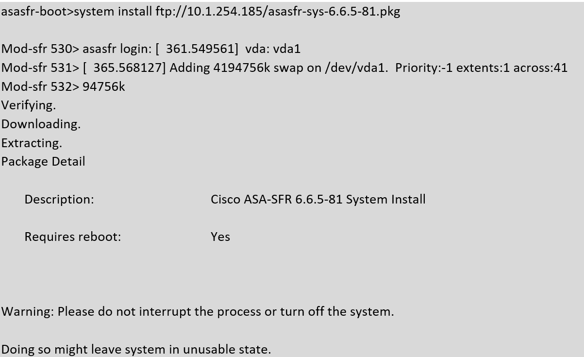 Re-image ASA Firepower Services Module