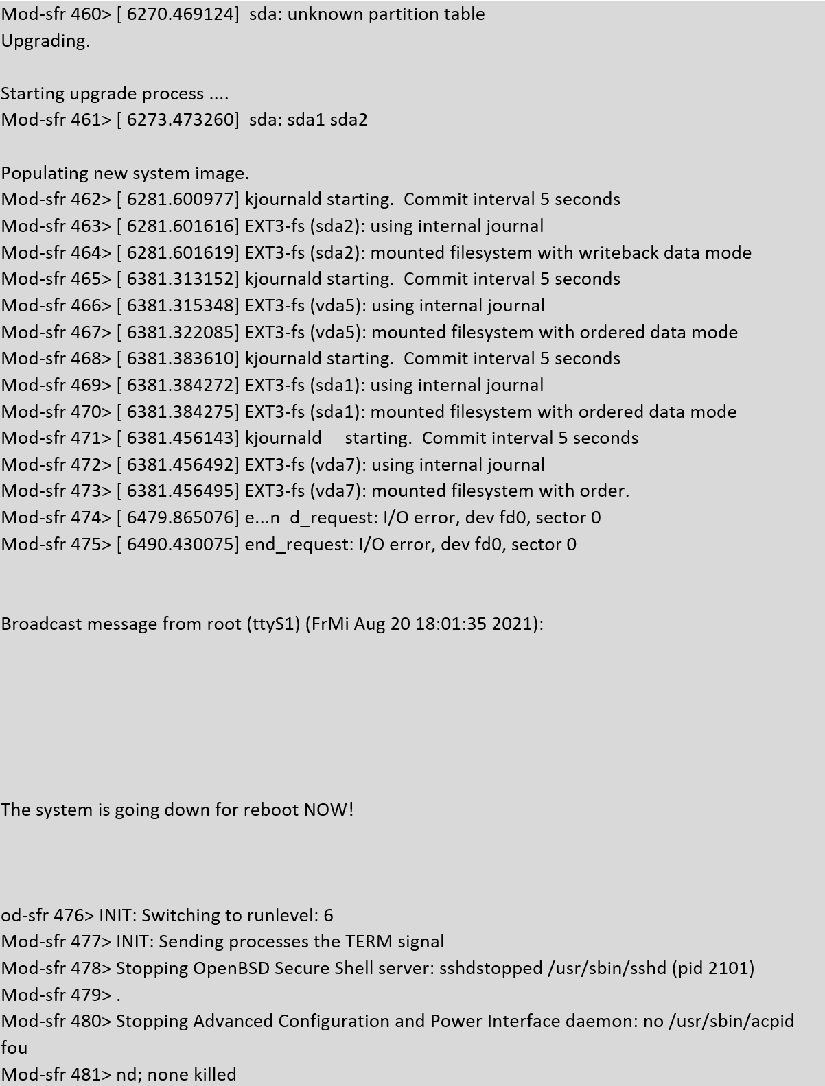 Re-image ASA Firepower Services Module