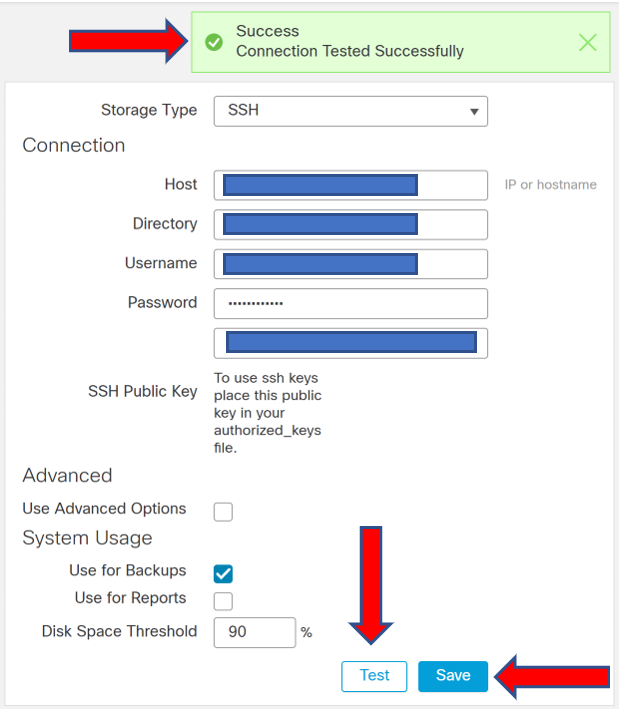 Configure Remote Backup for FMC