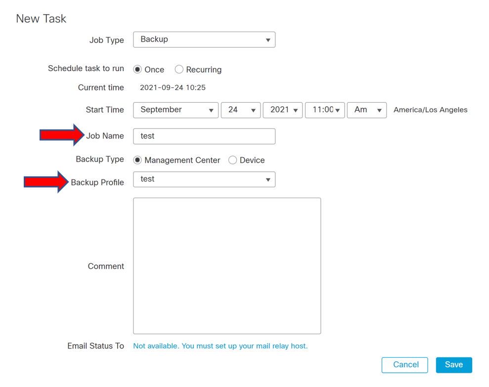 Configure Remote Backup for FMC