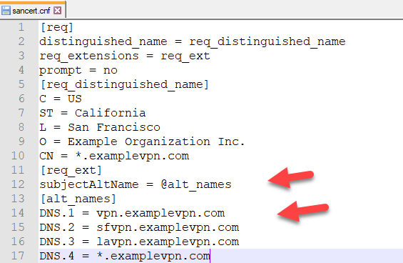 SSL certificate creation with OpenSSL