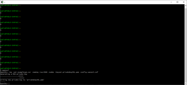 SSL certificate creation with OpenSSL