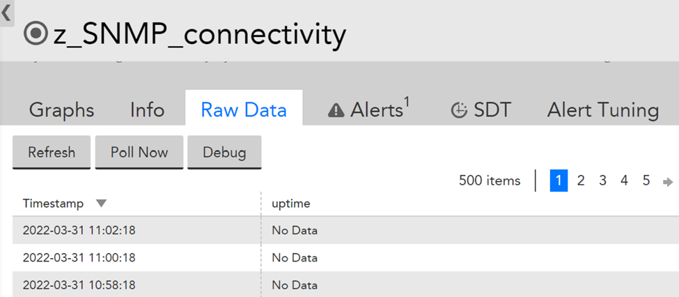 LogicMonitor Debug feature