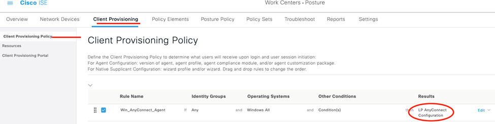 Cisco Identity Services Engine: Provisioning AnyConnect for ISE Posture