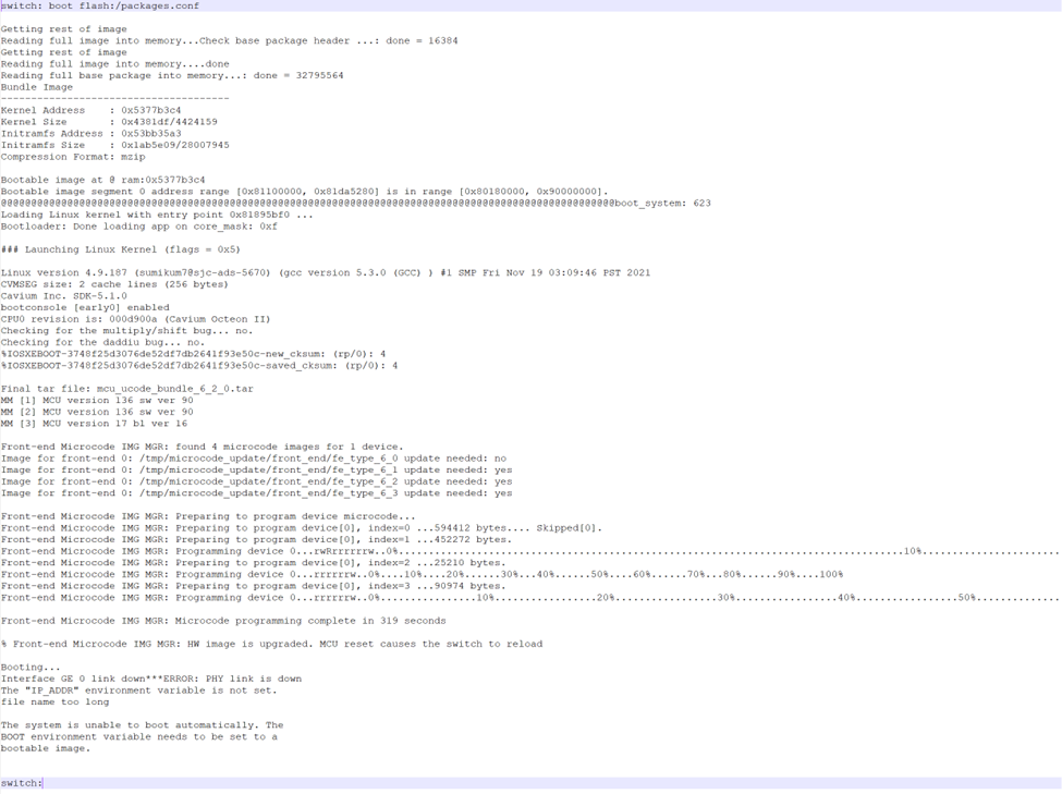 Recover a Catalyst Switch from a failed IOS-XE