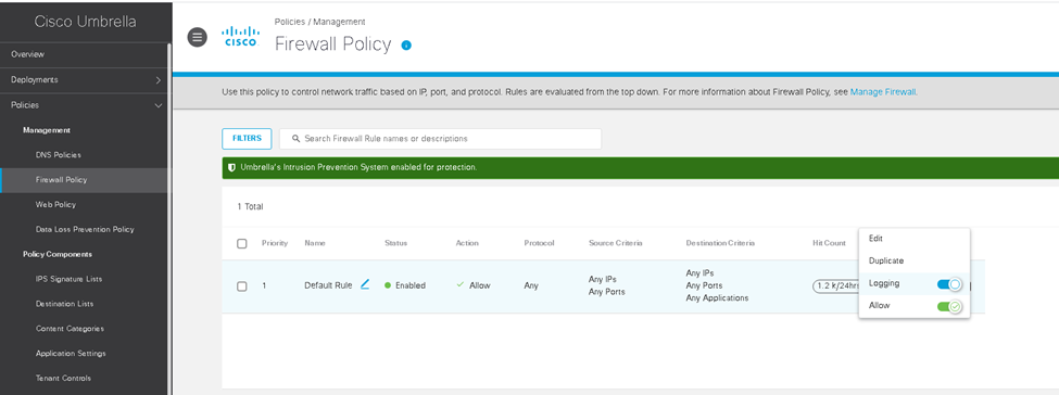 Cisco Umbrella Cloud Delivered Firewall